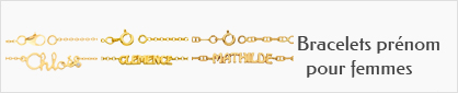 collections de bracelets prénom personnalisables en or pour femmes