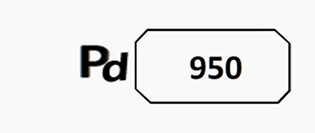Poinçon palladium 950/1000