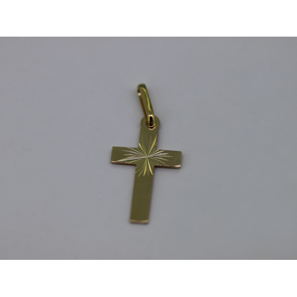 Pendentif croix or 18 carats 16 x 10 mm