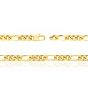 chaine or jaune 18 carats maille cheval alternée triple pour femmes