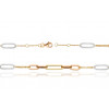 Bracelet trois ors 18 carats "forçat plat" - 18 cm