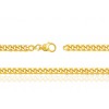 chaine or jaune 18 carats maille gourmette pour femmes