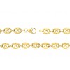 chaine or jaune 18 carats maille grain de café pour femmes