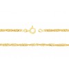 chaine or jaune 18 carats maille Singapour pour femmes