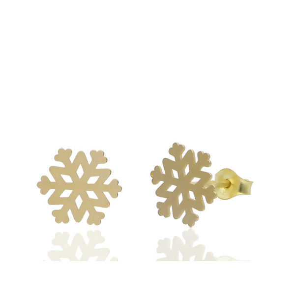 Boucles d'oreilles "flocons" or 18 carats pour femmes