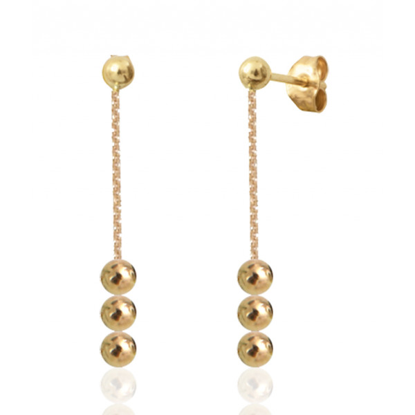 Boucles d'oreilles "pendants" or jaune 18 carats pour femmes