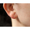 Boucles d'oreilles design 
 en or rose 18 carats pour femme