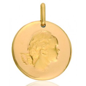 médaille ange en or 18 rectangulaire