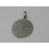 Pendentif or blanc 18 carats "arbre de vie" 19 mm