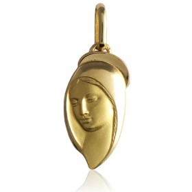 médaille or 18 carats ovale de la vierge
