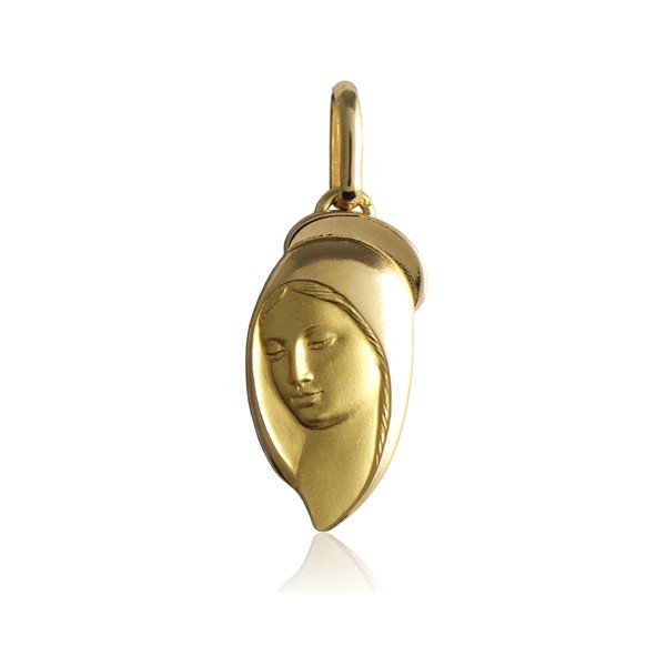 médaille or 18 carats ovale de la vierge