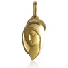 médaille or 18 carats ovale de la vierge