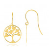 Boucles d'oreilles "arbre d'amour" or jaune 18 carats