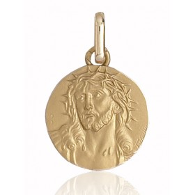 médaille religieuse en or 18 carats ovale du Christ