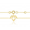 Bracelet or jaune 18 carats "diamant" - 18 cm