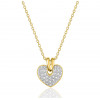 Chaine "cœur" diamant 0,33 carat et or jaune 18 carats