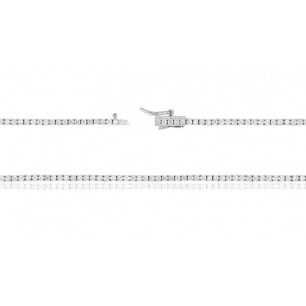 Bracelet or blanc 18 carats et diamant 1,00 carat - 17,5 cm