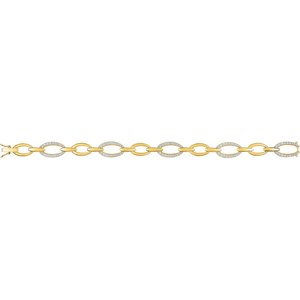 Bracelet diamant 1,04 carat et or jaune 18 carats - 18,5 cm