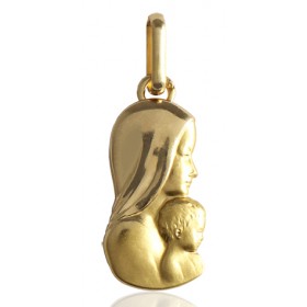 médaille or 18 carats découpée de la vierge