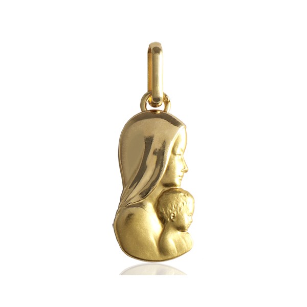 médaille or 18 carats découpée de la vierge