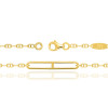Bracelet or jaune 18 carats "marine battue" - 18 cm