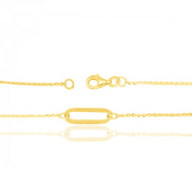 Bracelet or jaune 18 carats "3 maillons" - 18 cm