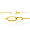 Bracelet or jaune 18 carats "tressé" - 18 cm