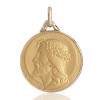 médaille religieuse en or 18 carats ronde du Christ