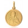 médaille religieuse en or 18 carats ronde du Christ