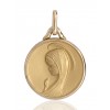 médaille or 18 carats ronde de la vierge