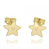 Boucles d'oreilles or jaune 18 carats "étoile" 8 x 8 mm