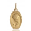 médaille or 18 carats ronde de la vierge