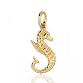 Pendentif or 18 carats "hippocampe" 12 x 10 mm