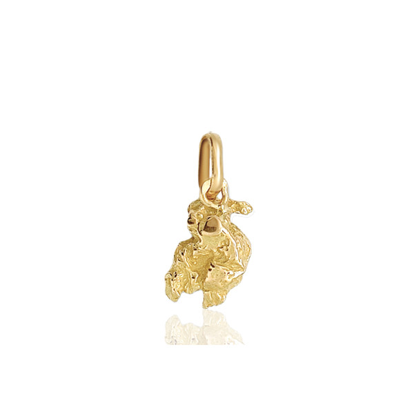 Pendentif or 18 carats "pépite d'or" 10 mm