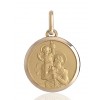 médaille religieuse en or 18 carats saint-Christophe ronde