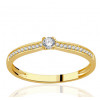 Solitaire diamant 0,17 carat et or 18 carats