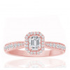 Bague diamant 0,45 carat et or rose 18 carats