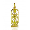 Pendentif or 18 carats "cartouche Egyptien" 29 x 11 mm