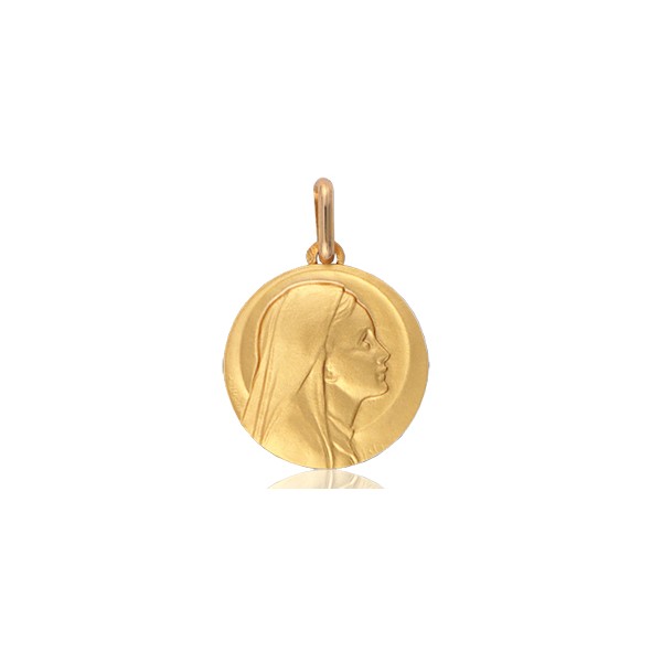 médaille or 18 carats de la vierge 12 mm