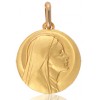 médaille or 18 carats de la vierge 12 mm