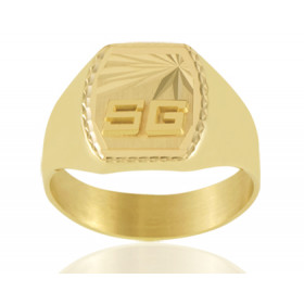 Chevalière en or 18 carats 13 x 12 mm personnalisable