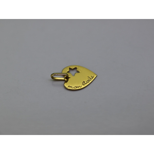 Pendentif or 18 carats "mon étoile" 13 mm