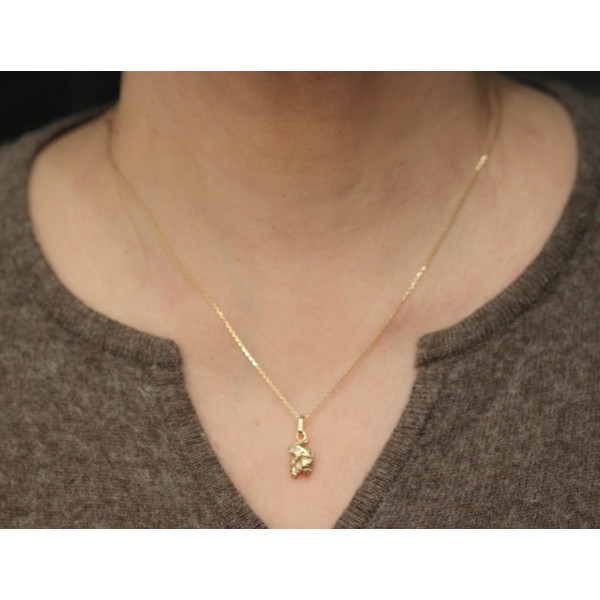 Pendentif or 18 carats "pépite d'or" 10 mm