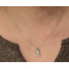 Pendentif en or blanc 18 carats "corse" 18 x 7 mm