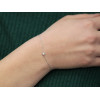 Bracelet ajustable diamant 0,040 carat et or blanc 18 carats