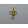 Pendentif or 18 carats "croix Huguenote" et diamant