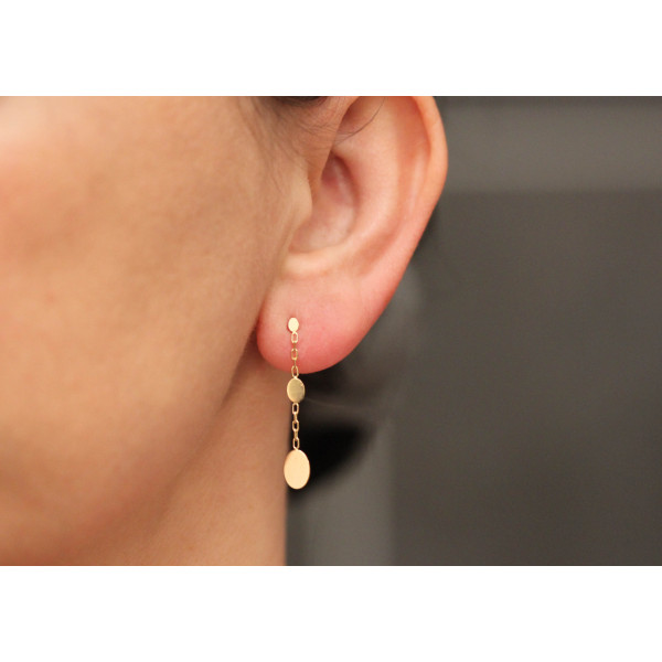 Boucles d'oreilles "pendants" or 18 carats