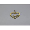 Pendentif or 18 carats personnalisable "cœur"
