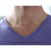 Chaine or jaune 18 carats 50 cm maille marine pour homme