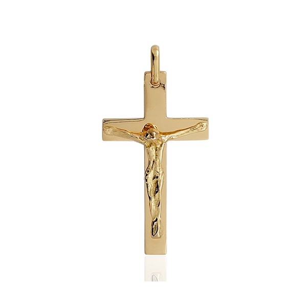 Croix or 18 carats avec christ
